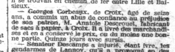 L'égalité de Roubaix - Tourcoing - 01 septembre 1901 - Rubrique Chronique judiciaire